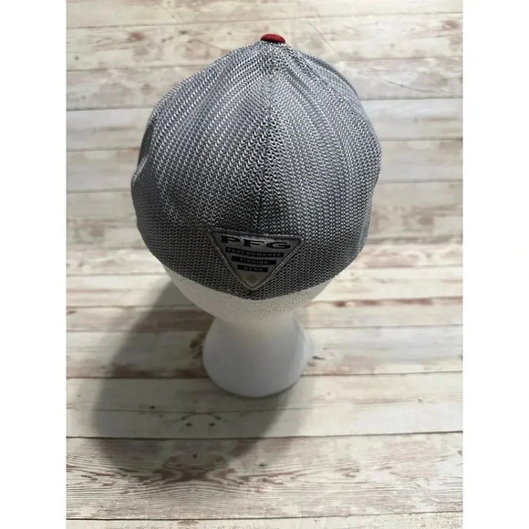 Columbia PFC Hat Size S/M Small Medium Red Gray Fitted - Picture 3 of 6